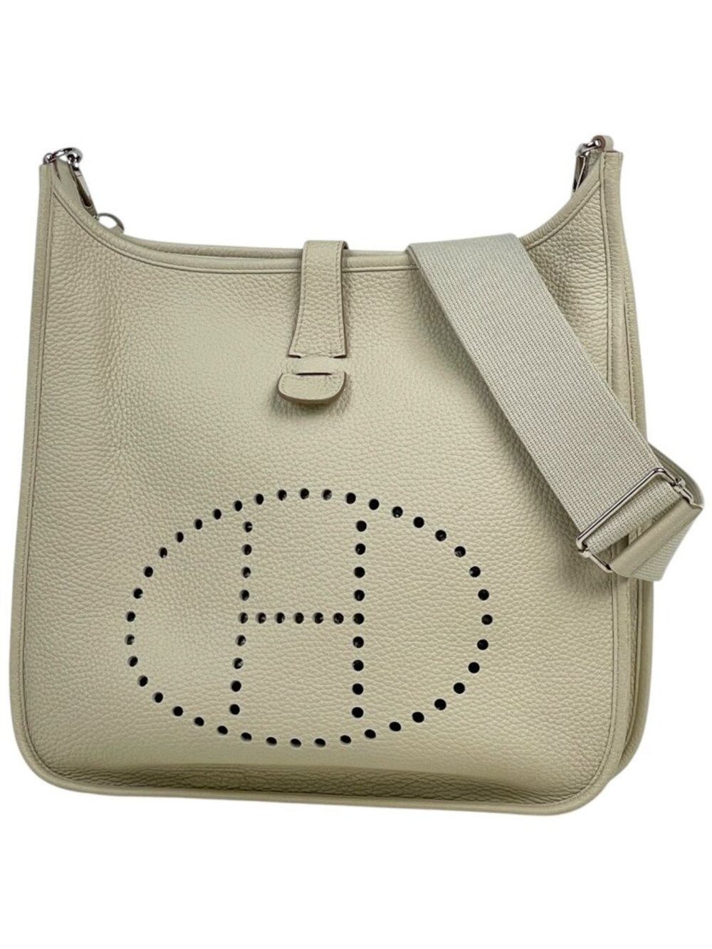 Hermes Evelyne 3 Shoulder Bag PM Perforated Taurillon Clemence Beton